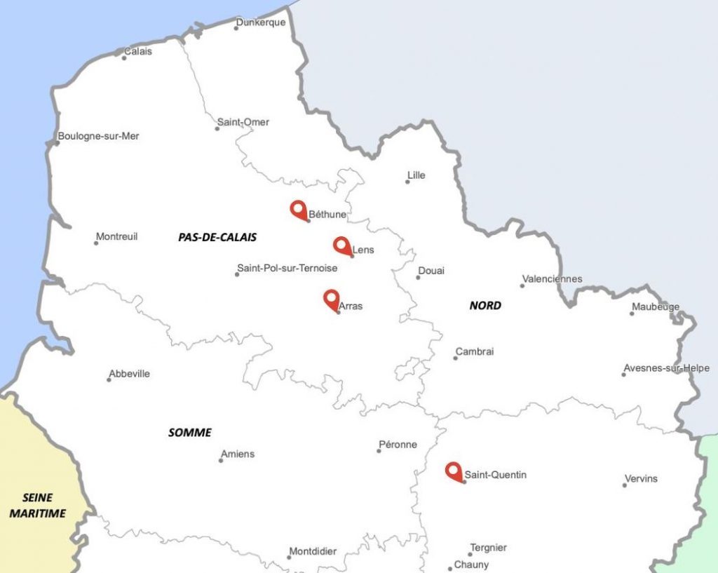 Dans l'Aisne et le Pas-de-Calais, ous disposons de 3 agences EX'IM, à Arras, Béthune et Saint-Quentin